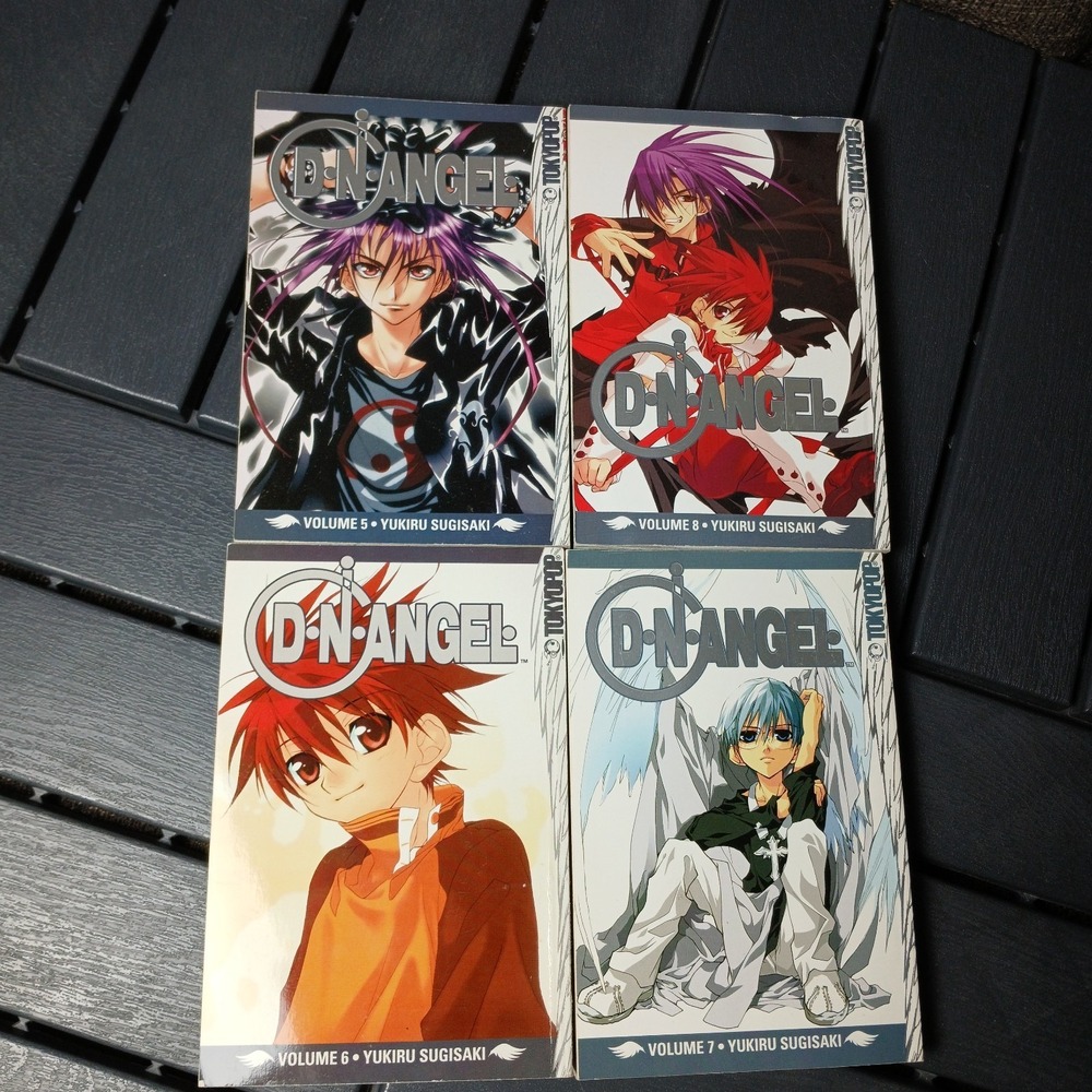 DNAngel D N‎ Angel Series Manga Lot Vol 5 6 7 8 English Set Yukiru Sugisaki -TA